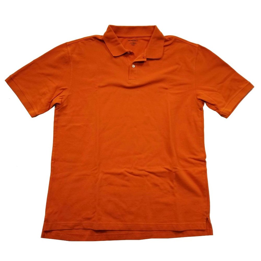 Footaction Orange XL Polo T-Shirt Solid Cotton